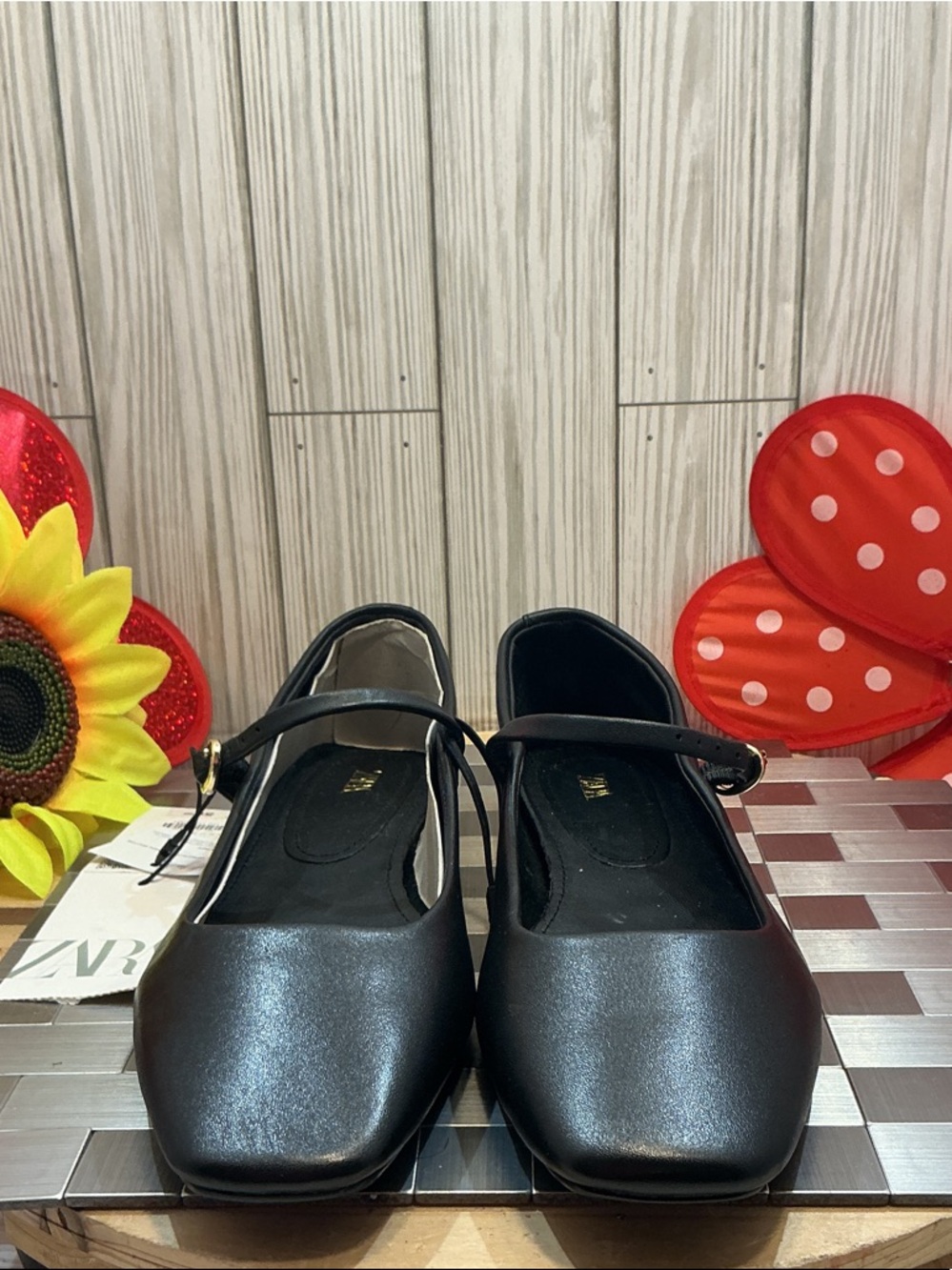 Zara Black Mary Jane Flats